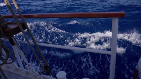 Ocean Waves Along Ship Side in Drake Passage Stock-Footage 331997637