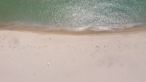 Ocean waves and beach aerial view, natural background. Stock Footage 311086183
