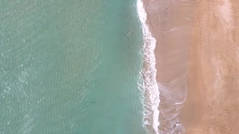 Ocean waves and beach aerial view, natural background. Stock Footage 311970713