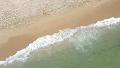 A ocean waves and beach top view, natural background. Stock Footage 159635676