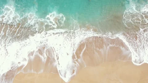 A ocean waves and beach top view, natural background. Stock Footage 231668929