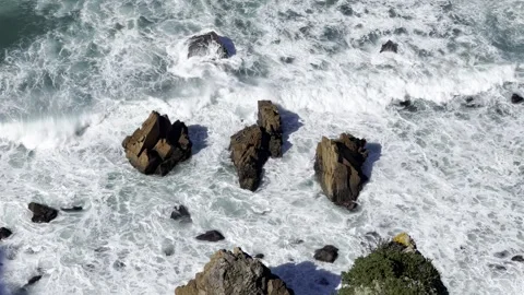Ocean Waves and Cliffs at Cabo da Roca Stock Footage 314946186