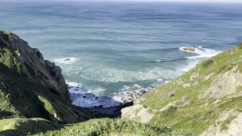 Ocean Waves and Cliffs at Cabo da Roca Stock Footage 314946279