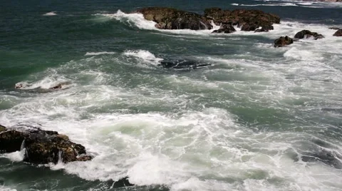 Ocean waves and cliffs 動画素材 48466350