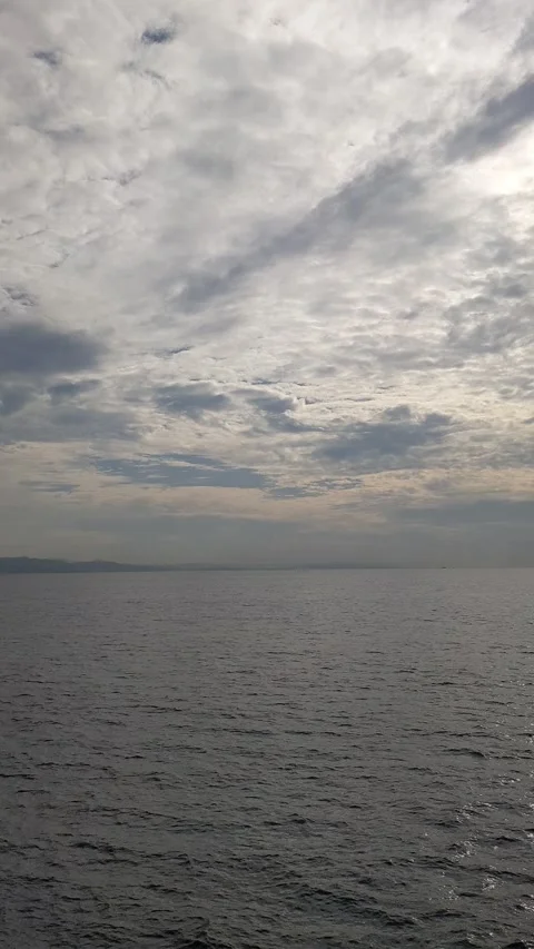 Ocean waves and clouds in the sky Stock Footage 292559431