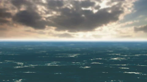 Ocean waves and fast-moving clouds 動画素材 86127346