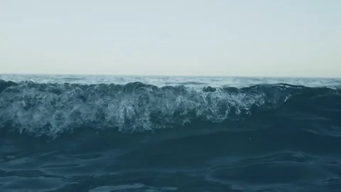 Ocean waves and foam in slow motion Stock Footage 79625343