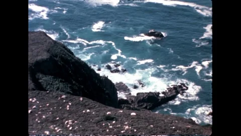 Ocean Waves and Rocks Stock Footage 276292231