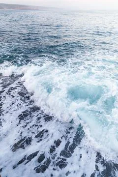 Ocean waves and rocks view Stock Photos