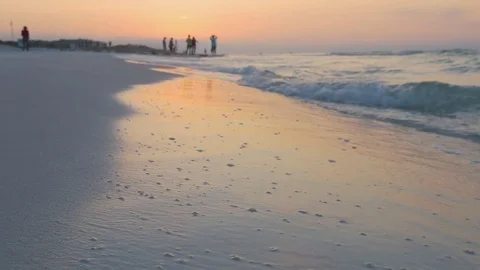Ocean Waves and the Sand Early Morning Stock Footage 84985326