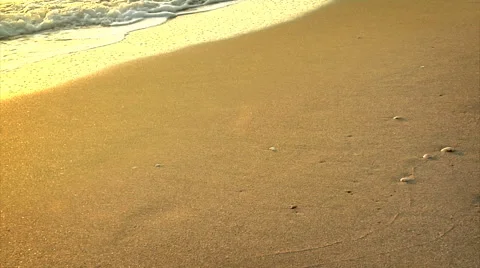 Ocean Waves and Sand at a Florida Beach Stock Footage 49475387