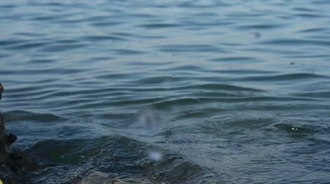 Ocean waves and splashes Stock Footage 8660972