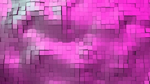 Ocean Waves of Animated Abstract Cubes Stock Footage 72302170