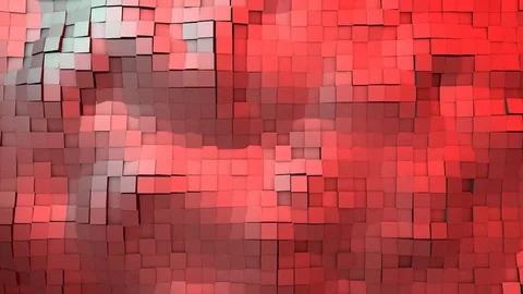 Ocean Waves of Animated Abstract Cubes Stock Footage 72304078