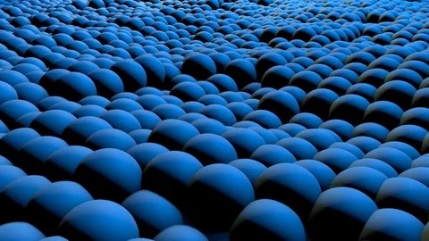 Ocean Waves of Animated Abstract Spheres Stock Footage 72312067