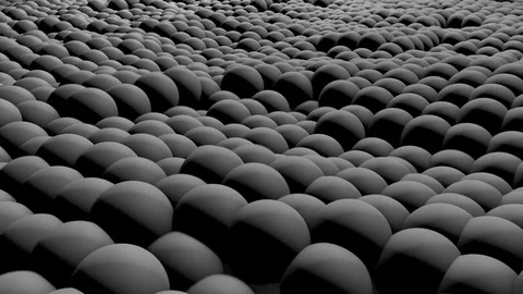 Ocean Waves of Animated Abstract Spheres Stock Footage 72313308