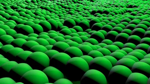 Ocean Waves of Animated Abstract Spheres Stock Footage 72314348