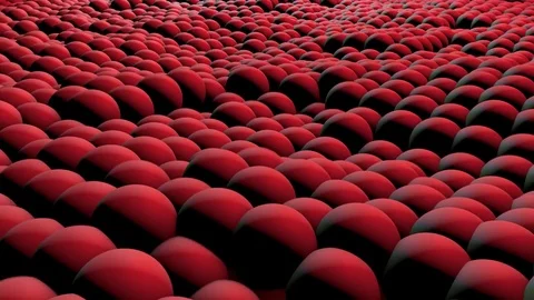 Ocean Waves of Animated Abstract Spheres Stock Footage 72316113