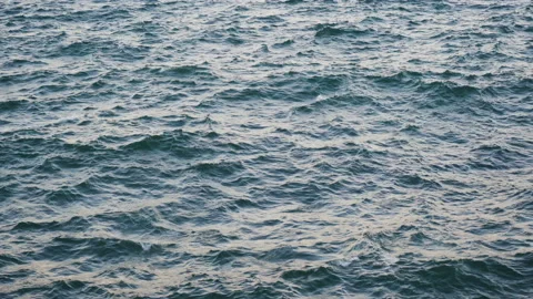 Ocean waves background landscape at dusk Video stock 137127661