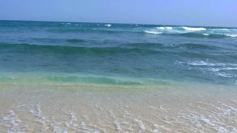 Ocean waves on the beach. Stock Footage 276953877