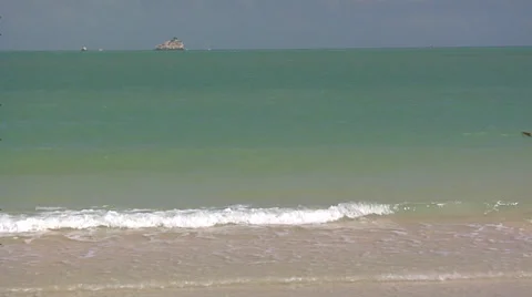 Ocean Waves to the Beach Koh Samui Stock Footage 38609836