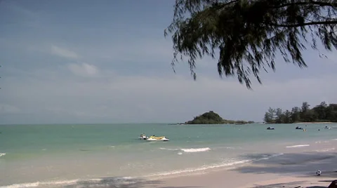 Ocean Waves to the Beach Koh Samui Stock Footage 38609873