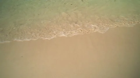 Ocean waves at the beach in the morning Stock Footage 154076194