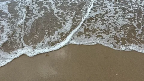 Ocean Waves on the Beach Sand Stock Footage 311353970
