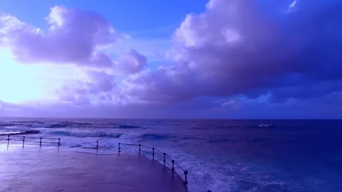 Ocean waves blue sky nature Stock-Footage 273698547