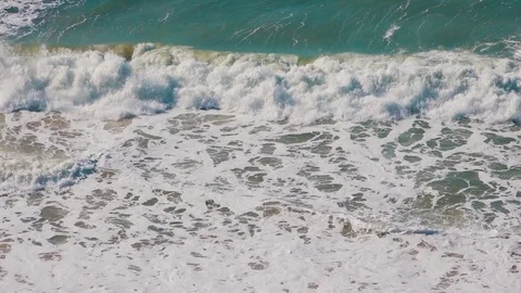 Ocean Waves Breaking on Beach Stock Footage 84746183