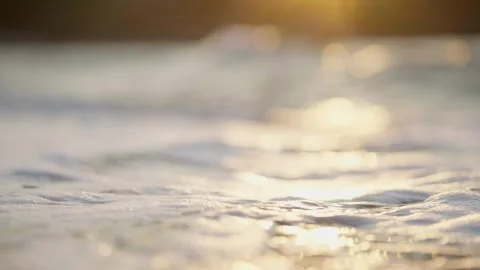 Ocean waves breaking on a beach Stock Footage 336465343
