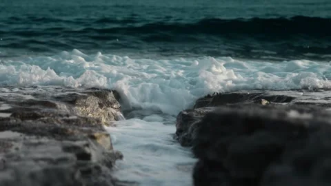 Ocean Waves Breaking Stock Footage 339704347