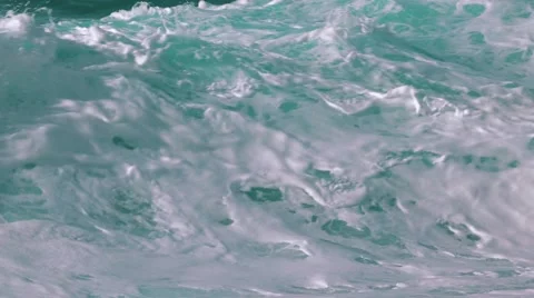 Ocean Waves Breaking on Rock Stock Footage 60052458