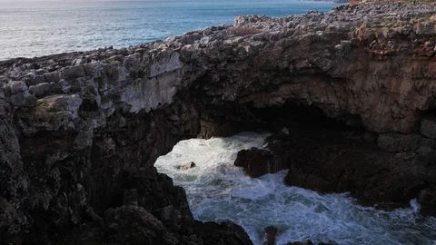 Ocean Waves. Cabo do Inferno, Portugal Stock Footage 101954451