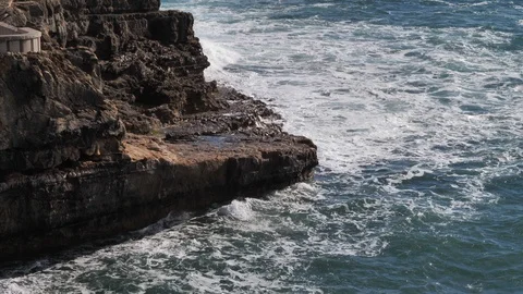 Ocean Waves. Cabo do Inferno, Portugal Stock Footage 101957194