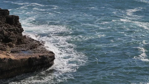 Ocean Waves. Cabo do Inferno, Portugal Stock Footage 101957418