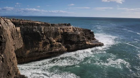 Ocean Waves. Cabo do Inferno, Portugal Stock Footage 101958224