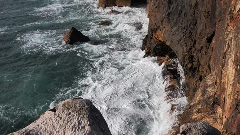 Ocean Waves. Cabo do Inferno, Portugal Stock Footage 101958815
