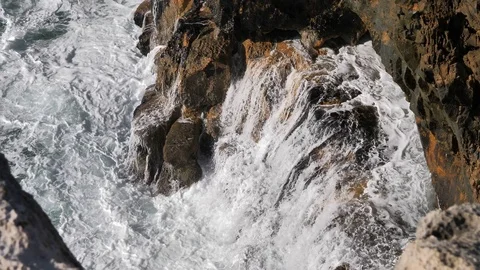 Ocean Waves. Cabo do Inferno, Portugal Stock Footage 101962061