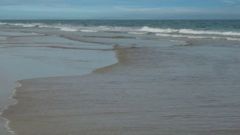 Ocean Waves on a Calm Summer Day Stock Footage 76380096