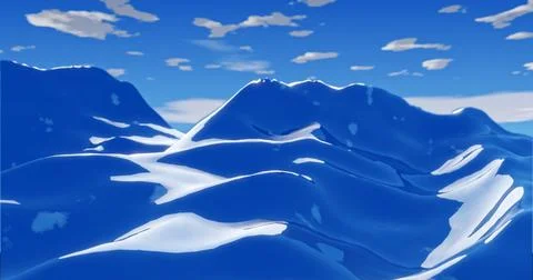 Ocean waves with clear sky and sun rays on blue water Stock Illustration