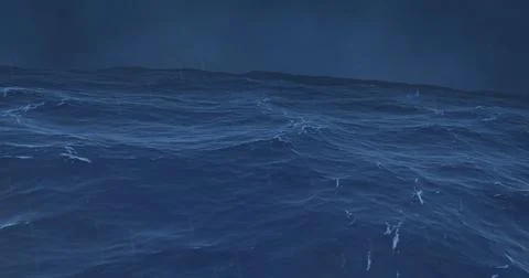 Ocean waves with clear sky and sun rays on blue water 스톡 일러스트