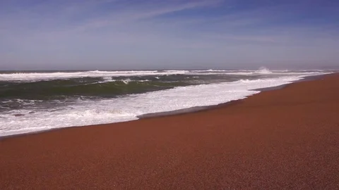 Ocean waves, coasline in California Stock Footage 74383473