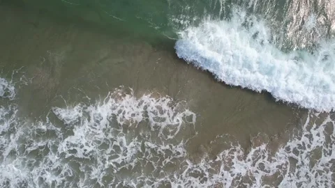 Ocean Waves Crash Aerial View Stock Footage 289012284