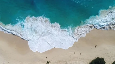Ocean waves crashing on beach Stock Footage 83925030