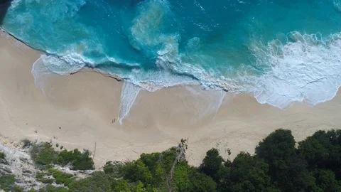 Ocean waves crashing on beach Stock Footage 83925077