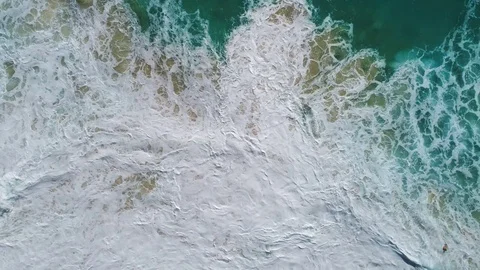 Ocean waves crashing on beach Stock Footage 83925102