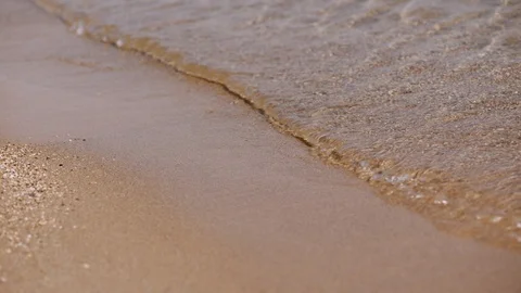 Ocean Waves crashing on a Beach Stock Footage 93998046