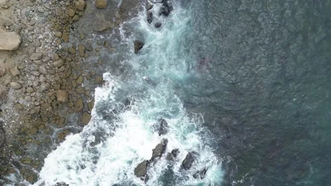 Ocean Waves crashing onto beach Stock Footage 249377003