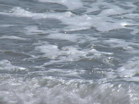 OCEAN WAVES CRASHING ON BEACH SLOW MOTION 2 Stock Footage 76610523